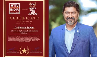 India’s Iron Men Award 2023 was conferred to Dr.Dinesh Sabnis for Education Diplomacy & International Relations by MTTV News Media