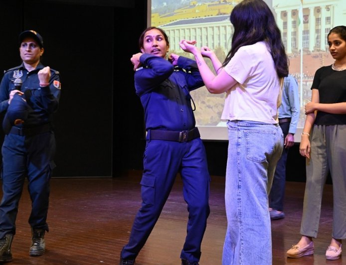 JAIPUR POLICE CONDUCTS SELF-DEFENCE WORKSHOP AT MANIPAL UNIVERSITY JAIPUR